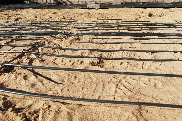 Markvärme i sandbädd i Bäckebol