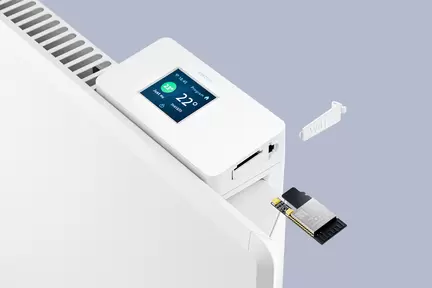 Wallflex 500 Sprängskiss på hur man monterar EB-Connect WiFi 